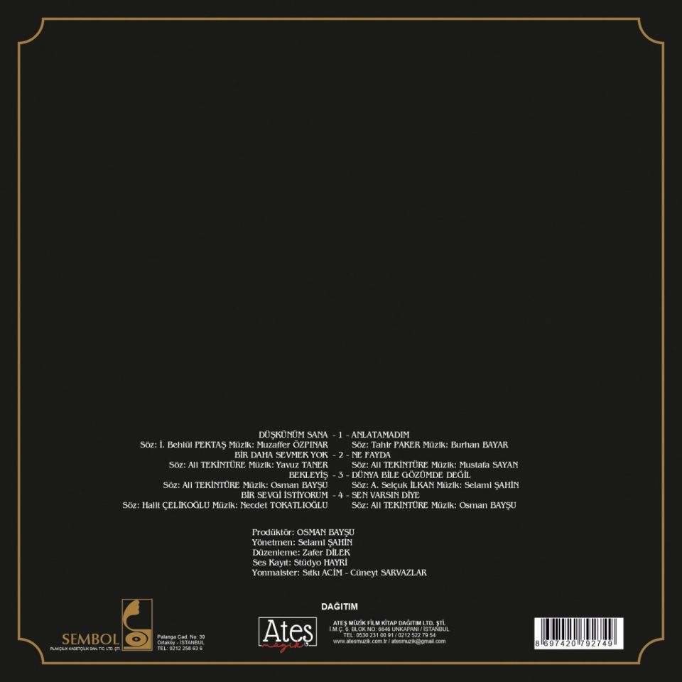 BÜLENT ERSOY - DÜŞKÜNÜM SANA (LP)