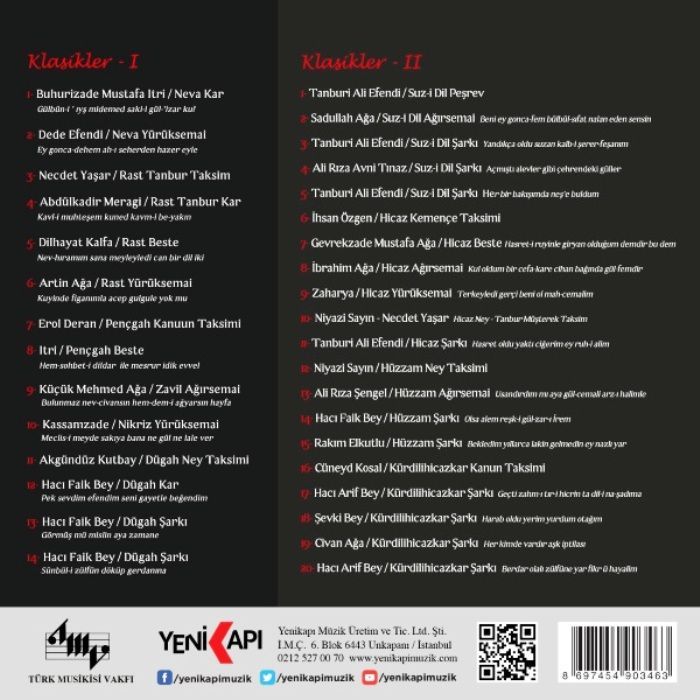 BEKİR SIDKI SEZGİN - KLASİKLER I-II