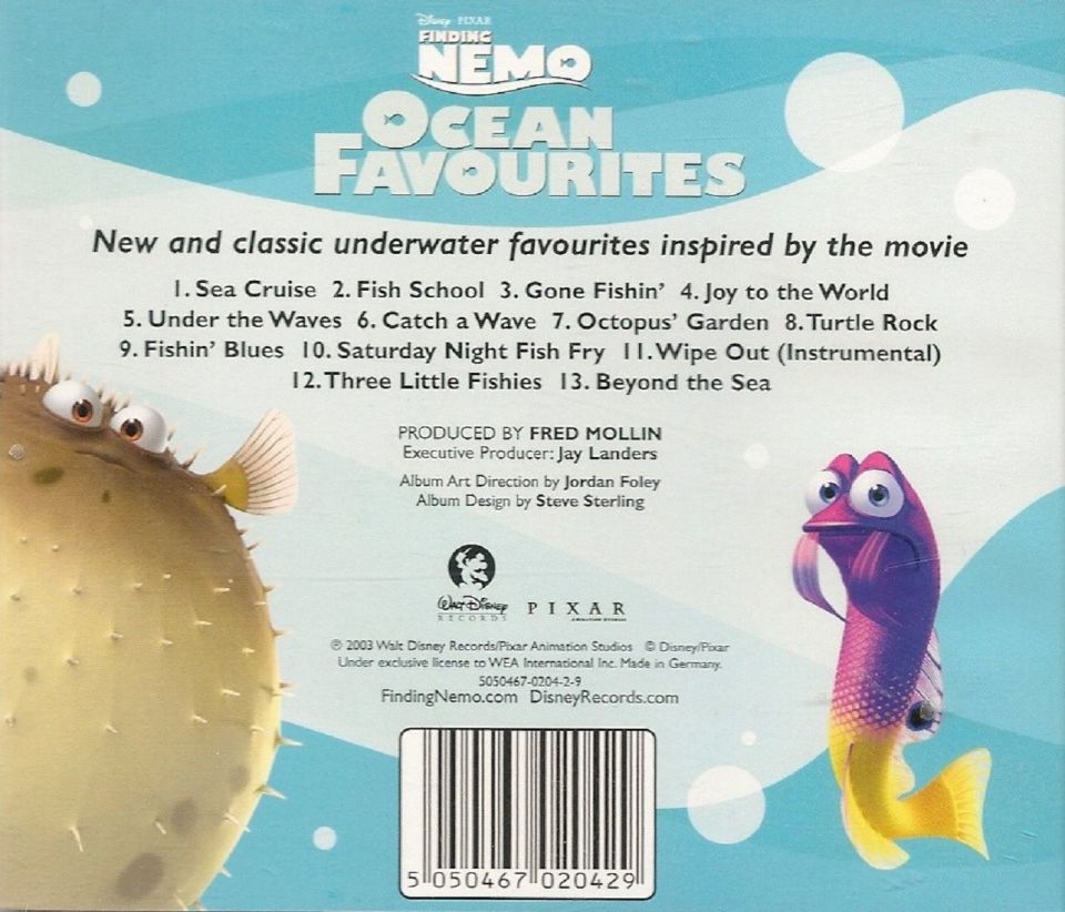 NEMO FINDING NEMO OCEAN FAVOURITES - SOUNDTRACK (CD)