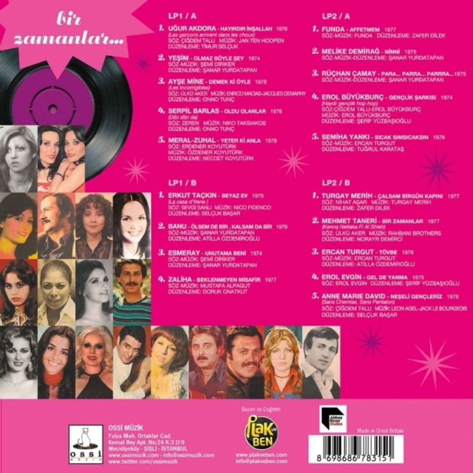 BİR ZAMANLAR... - ÇEŞİTLİ SANATÇILAR (2 LP)