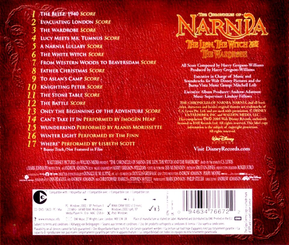 NARNIA - SOUNDTRACK (CD) (2005)