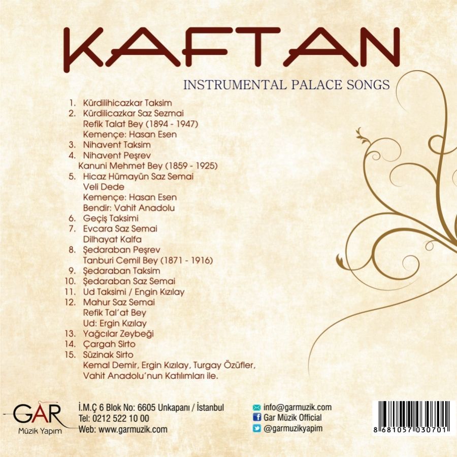 KAFTAN - INSTRUMENTAL PALACE SONGS