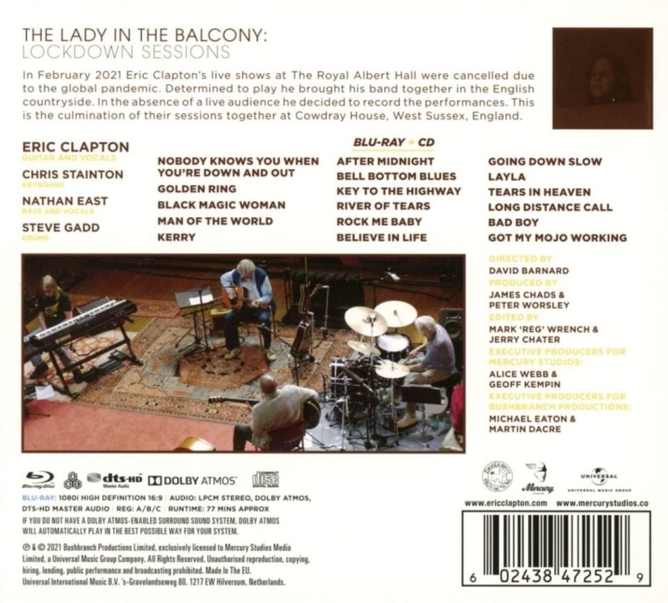 ERIC CLAPTON - LADY IN THE BALCONY: LOCKDOWN SESSIONS (CD/BVD)