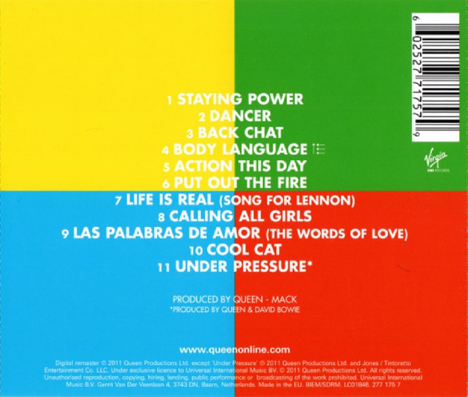QUEEN - HOT SPACE (2011 REMASTER)  (CD)