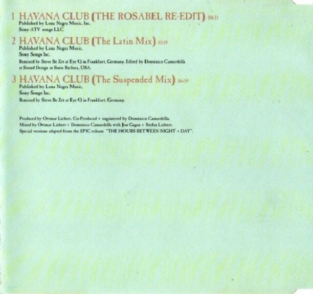 OTTMAR LIEBERT - HAVANA CLUB (SINGLE CD) (1997)