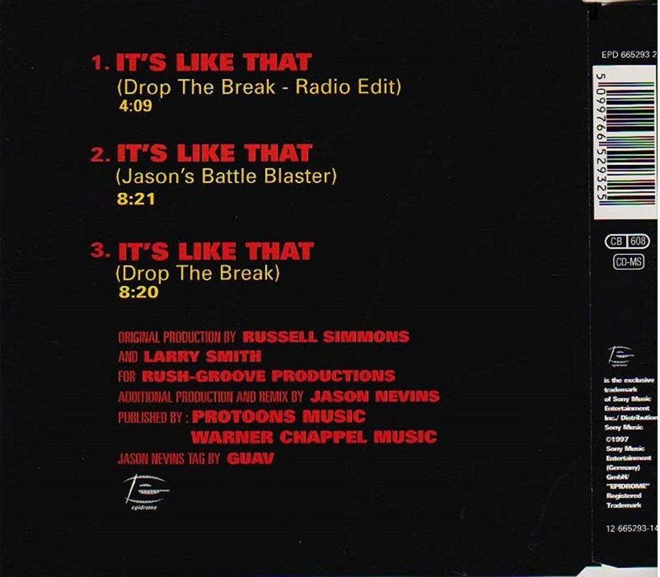 RUN D.M.C. VS. JASON NEVINS - IT'S LIKE THAT (1997)