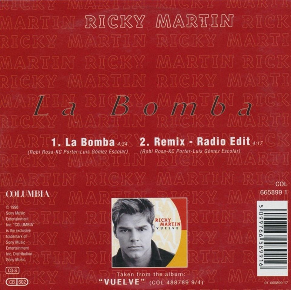 RICKY MARTIN - LA BOMBA (SINGLE CD) (1998)