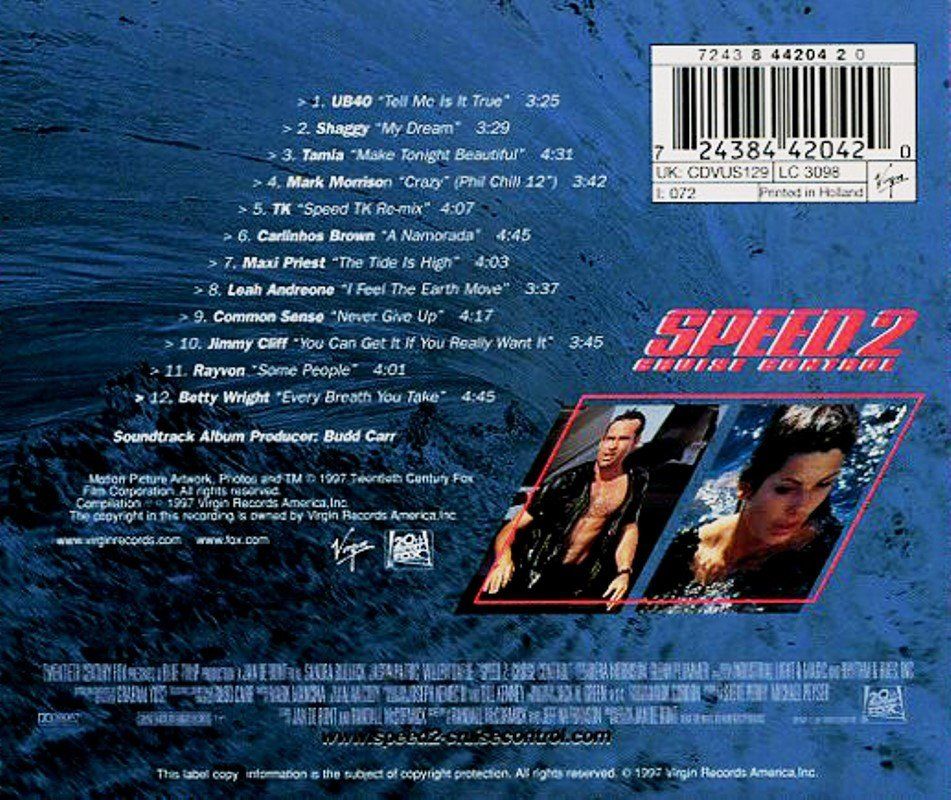 SPEED 2 - SOUNDTRACK (CD)