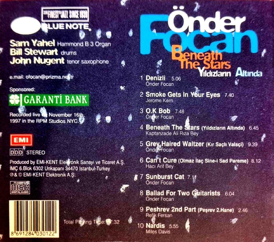 ÖNDER FOCAN - BENEATH THE STARS ''YILDIZLARIN ALTINDA'' (CD) (1998)