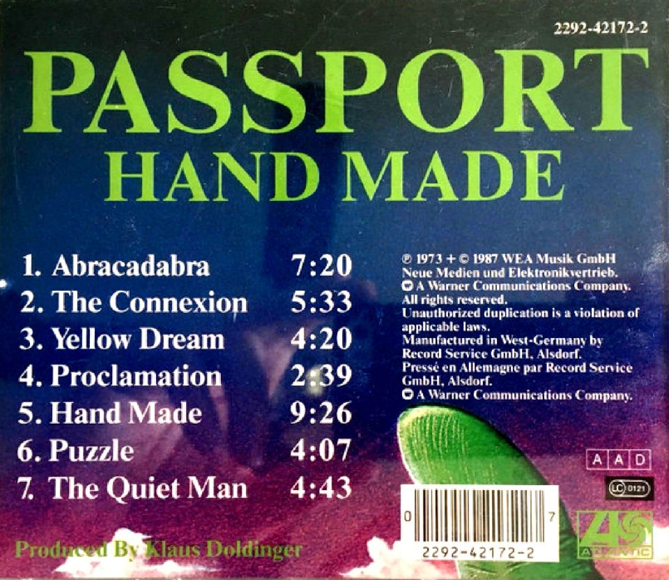 PASSPORT - HAND MADE (CD) (1987)