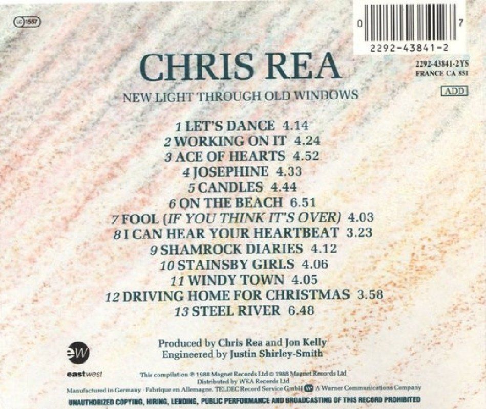 CHRIS REA - NEW LIGHT THROUGH OLD WINDOWS (CD) (1988)