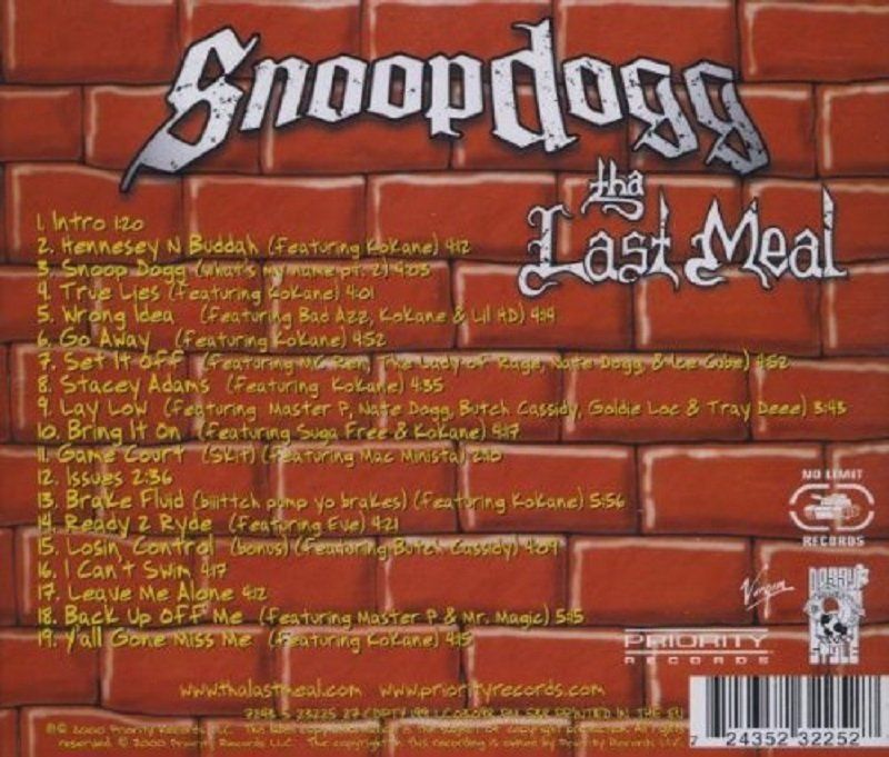 SNOOP DOGG - THA LAST MEAL