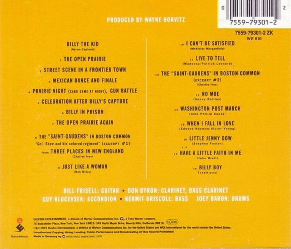 BILL FRISELL - HAVE A LITTLE FAITH (CD) (1993)