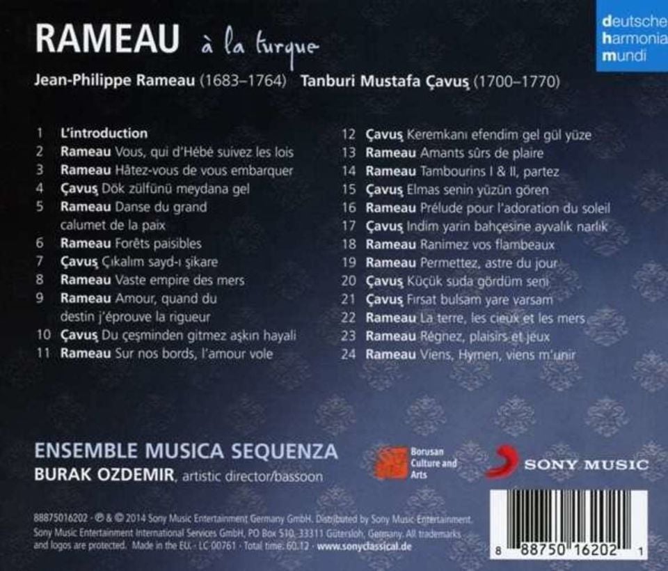MUSICA SEQUENZA - RAMEAU A LA TURQUE