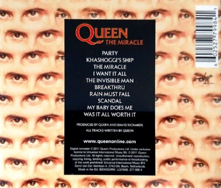 QUEEN - THE MIRACLE (2011 REMASTERED) (CD)