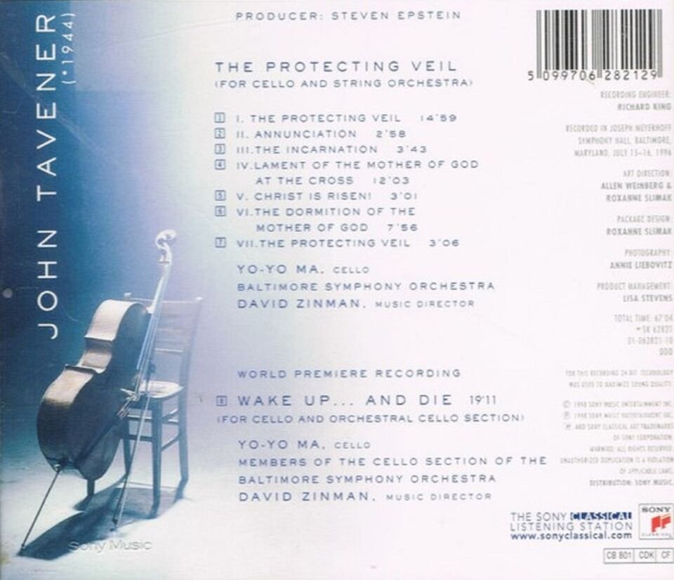 YO-YO MA - THE PROJECTING VEIL (JOHN TAVENER) (CD) (1998)