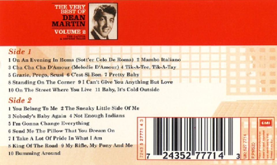 DEAN MARTIN - THE VERY BEST OF (THE CAPITOL &REPRISE YEARS VOLUME 2) (MC) (2000)