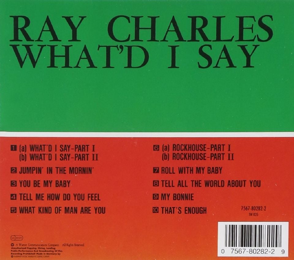 RAY CHARLES - WHAT'D I SAY (CD) (1997)