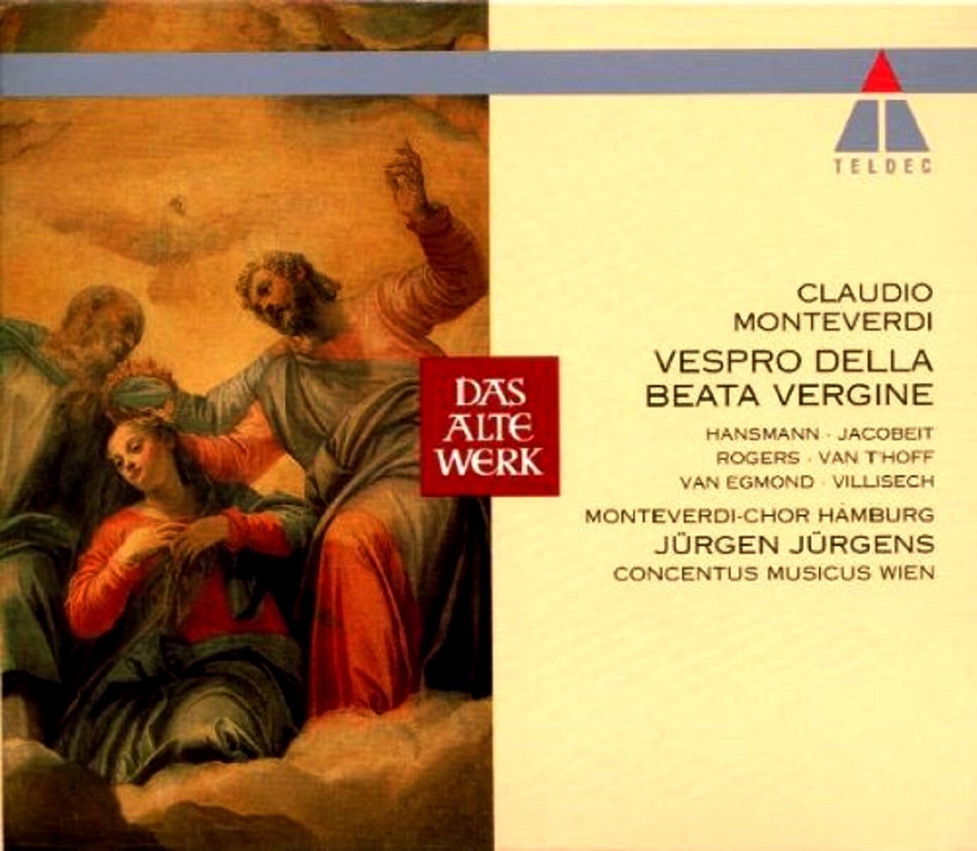 MONTEVERDI - VESPRO DELLA BEATA VERGINE JURGEN JURGEN CONCENTUS MUSICUS WIEN (2 CD) (1993)