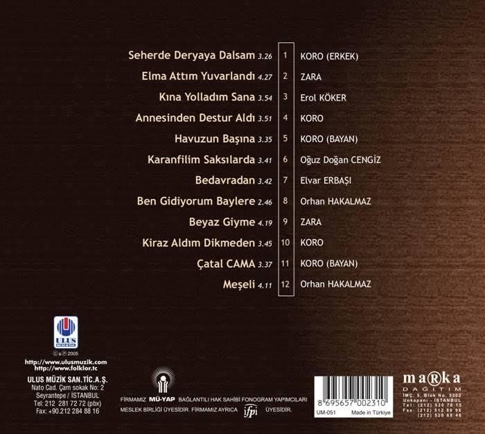 TÜRKÜLERLE TÜRKİYE (TÜRKİYE WITH FOLK SONGS) - 14 BOLU