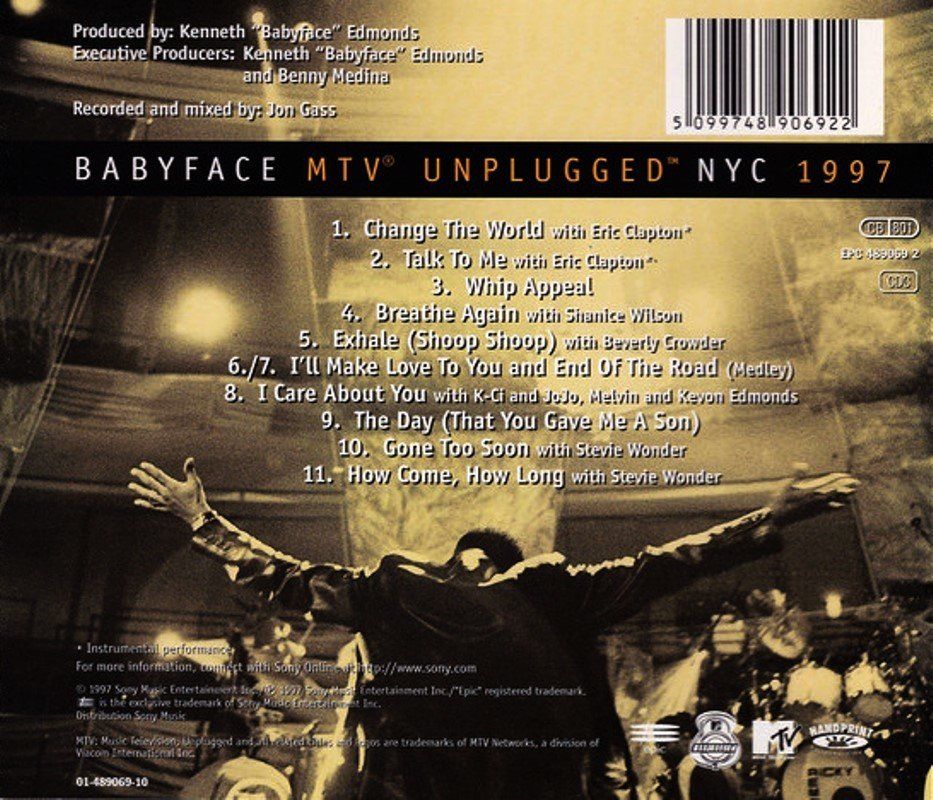 BABYFACE - BABYFACE MTV UNPLUGGED NYC (CD) (1997)