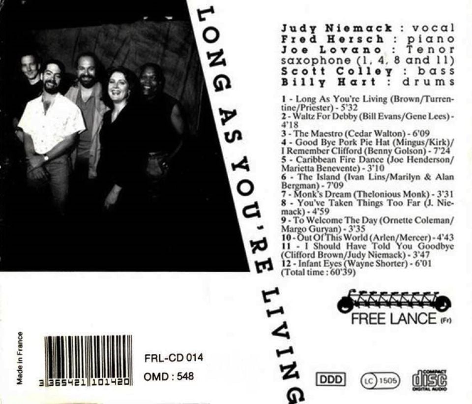 JUDY NIEMACK - LONG AS YOU ARE LIVING (CD) (1990)