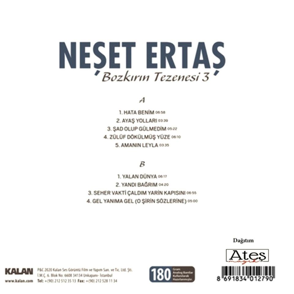 NEŞET ERTAŞ - BOZKIRIN TEZENESİ 3 (LP)