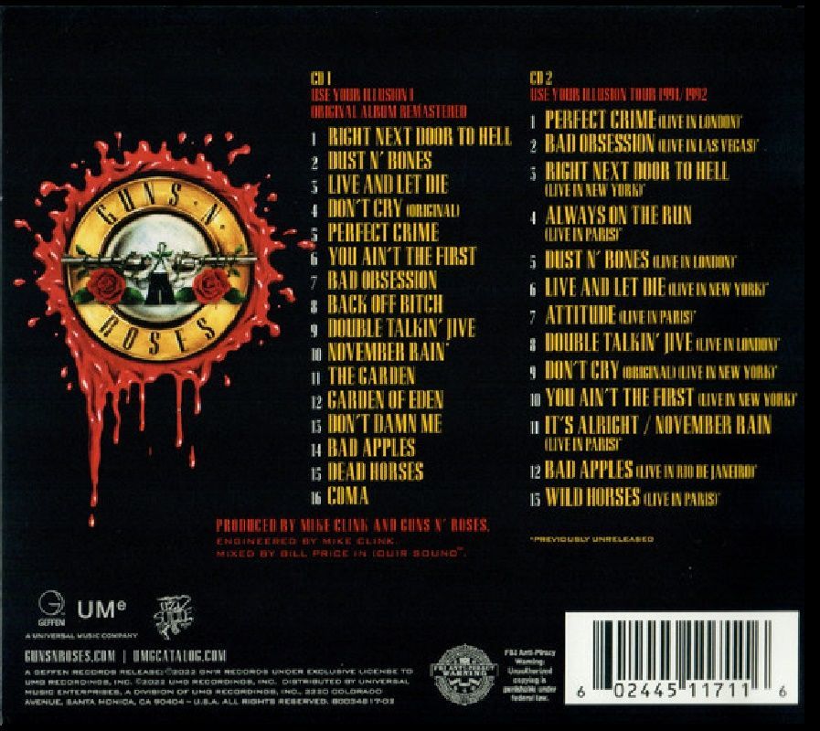 GUNS N' ROSES - USE YOUR ILLUSION I (DELUXE) (2 CD)
