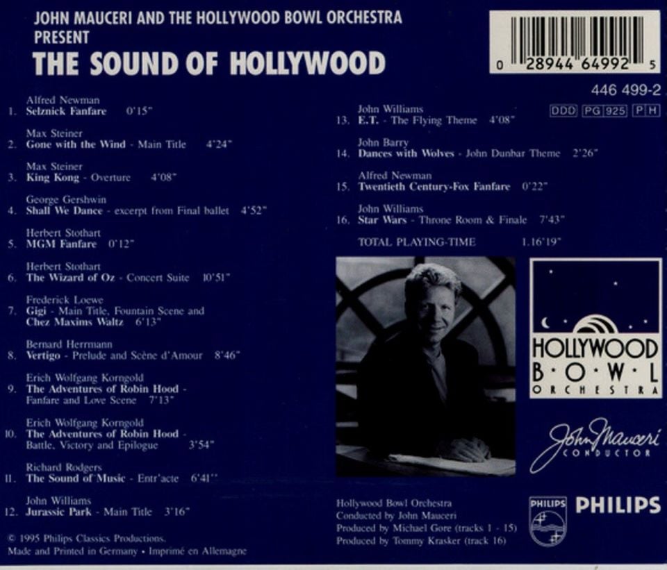 THE SOUND OF HOLLYWOOD JOHN MAUCERI AND THE HOLLYWOOD BOWL ORCHESTRA (THE GREATEST MOVIE CLASSICS) (CD)