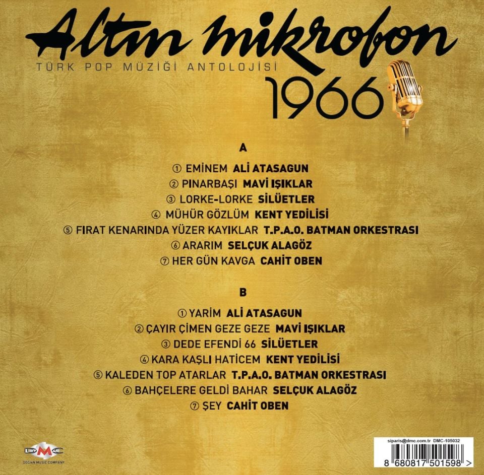 ALTIN MİKROFON 1966 - TÜRK POP MÜZİĞİ ANTOLOJİSİ (LP)