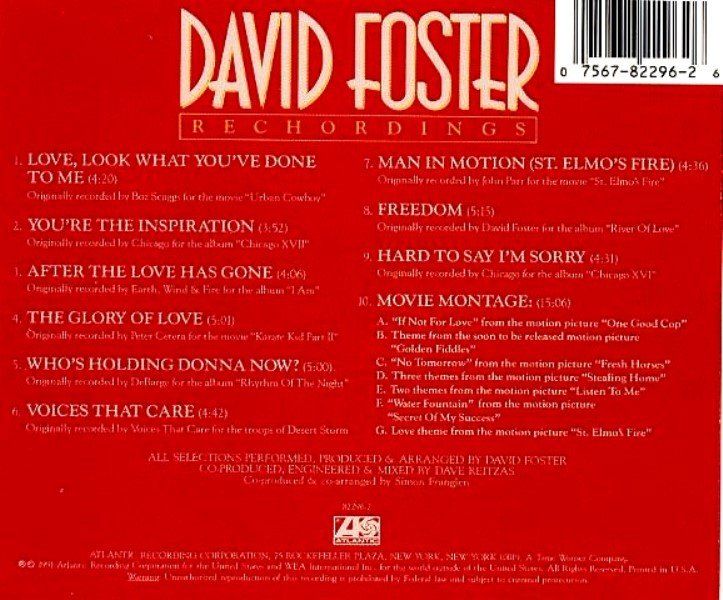 DAVID FOSTER - RECHORDINGS (CD) (1991)