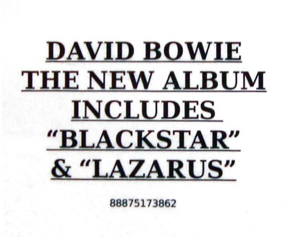 DAVID BOWIE - BLACKSTAR