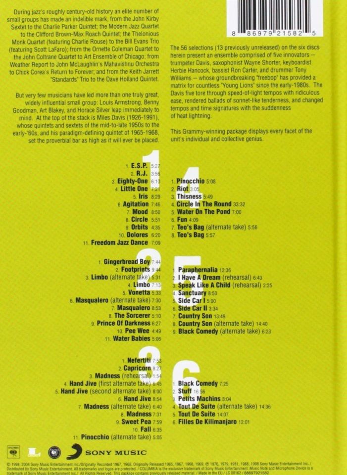 MILES DAVIS QUINTET - 1965-1968 (6 CD)