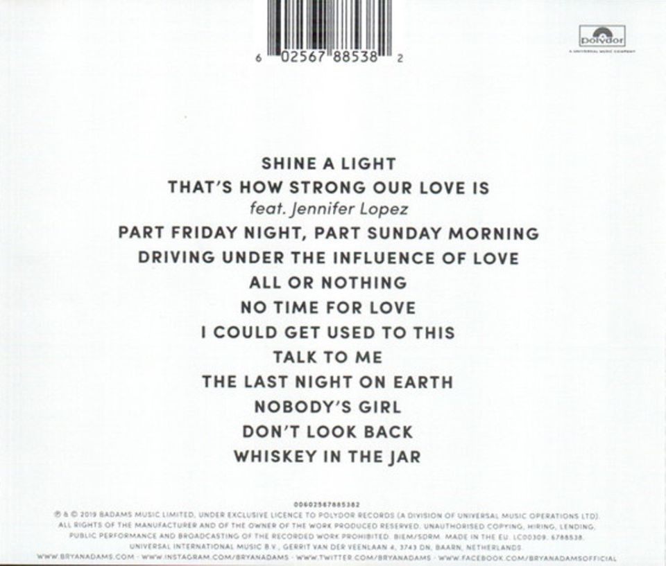 BRYAN ADAMS - SHINE A LIGHT