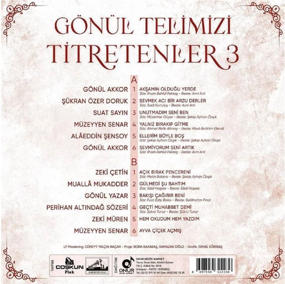 GÖNÜL TELİMİZİ TİTRETENLER-3 - ÇEŞİTLİ SANATÇILAR (LP)