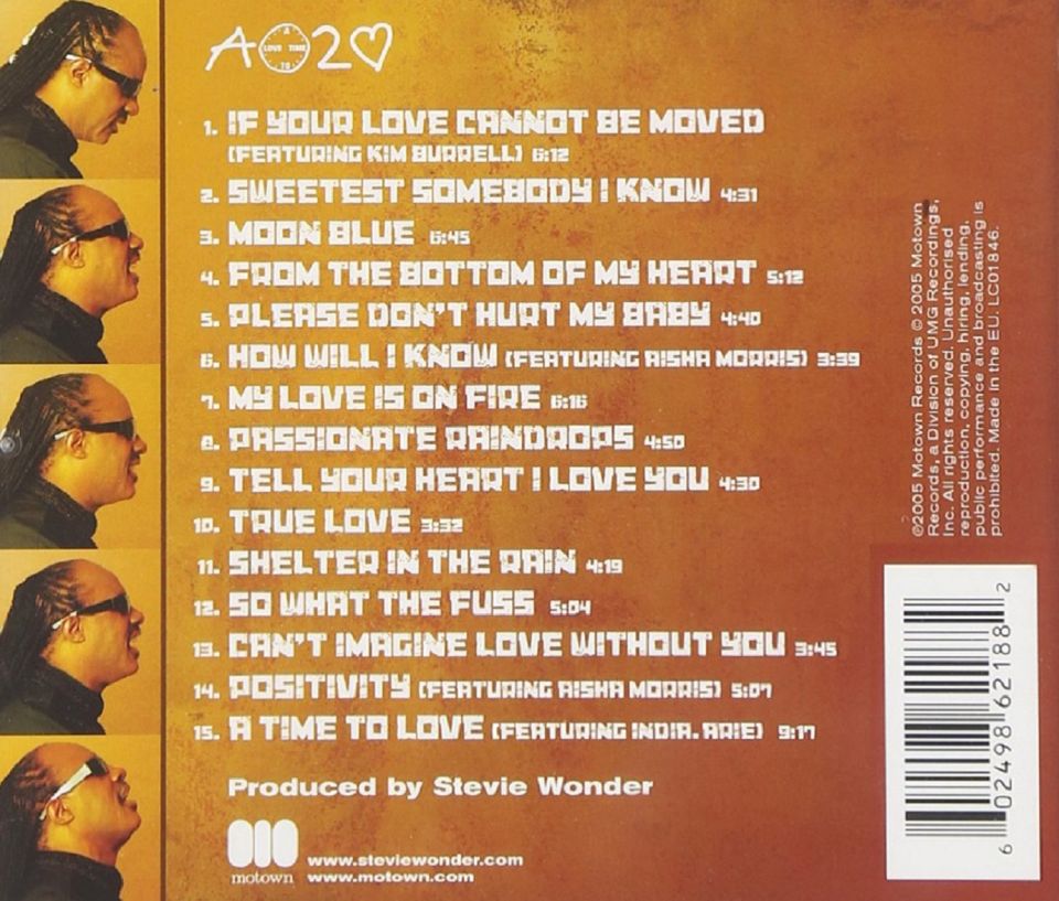 STEVIE WONDER - A TIME TO LOVE (CD) (2005)