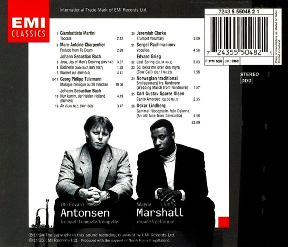 OLE EDWARD ANTONSEN & WAYNE MARSHALL - POPULAR PIECES FOR TRUMPET & ORGAN (CD)