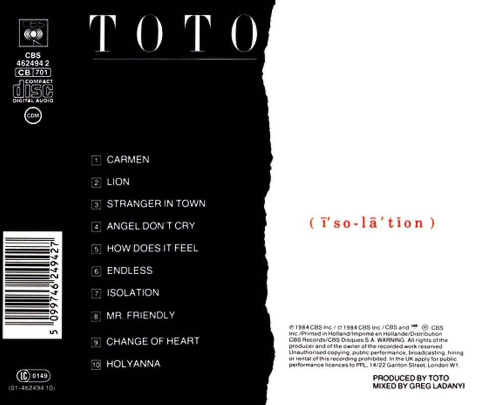 TOTO - ISOLATION (CD) (1984)