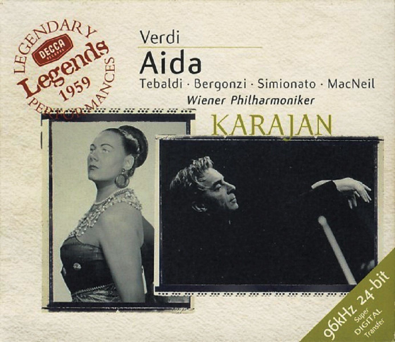 VERDI - AIDA TEBALDI BERGONZI SIMIONATO KARAJAN (2 CD) (1999)
