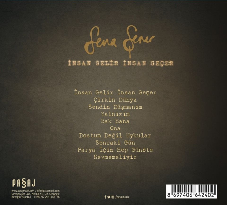 SENA ŞENER -  İNSAN GELİR İNSAN GEÇER (CD)