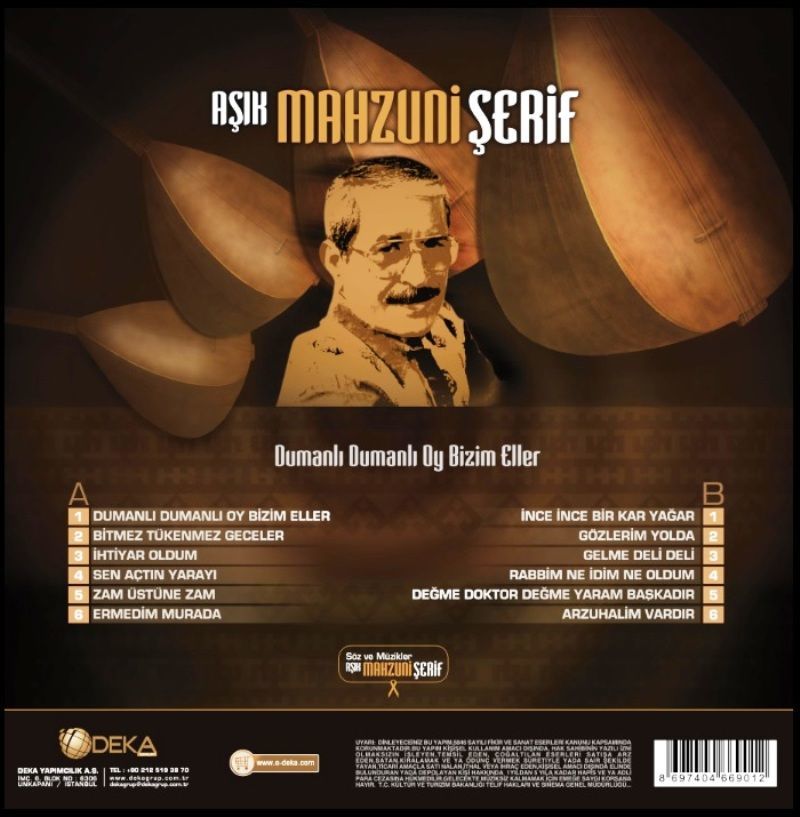 AŞIK MAHZUNİ ŞERİF - DUMANLI DUMANLI OY BİZİM ELLER (LP)