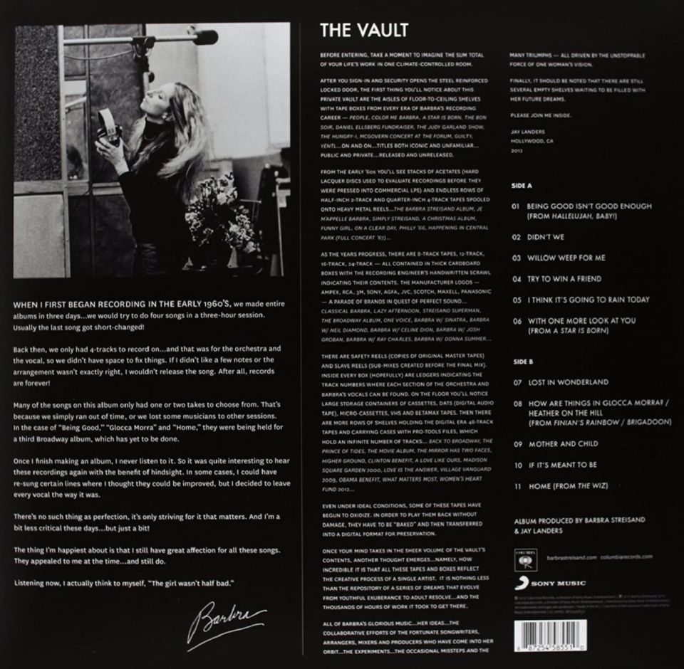 BARBRA STRAISAND - RELEASE ME (LP) (2012)