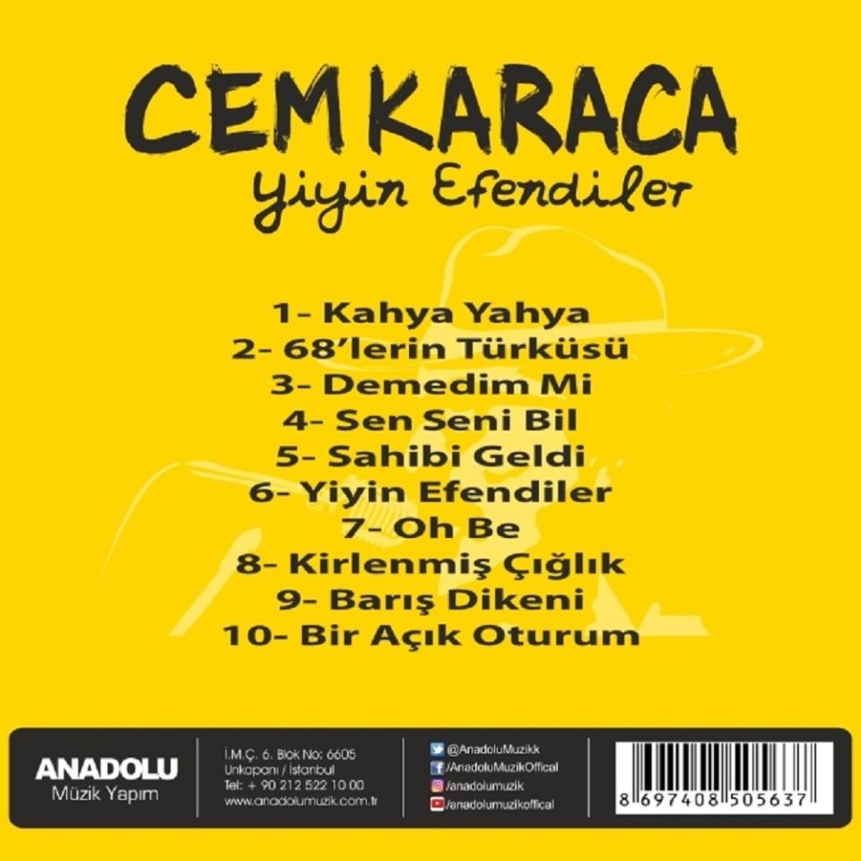 CEM KARACA - YİYİN EFENDİLER (CD)