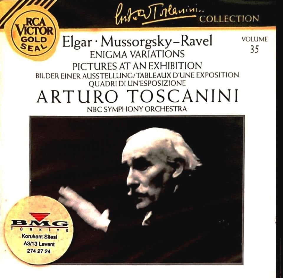 TOSCANINI ARTURO  - NBC SYMPHONY ORCHESTRA - MUSSORGSKY RAVEL PICTURES AT AN EXHIBITION ELGAR ENIGMA VARIATIONS