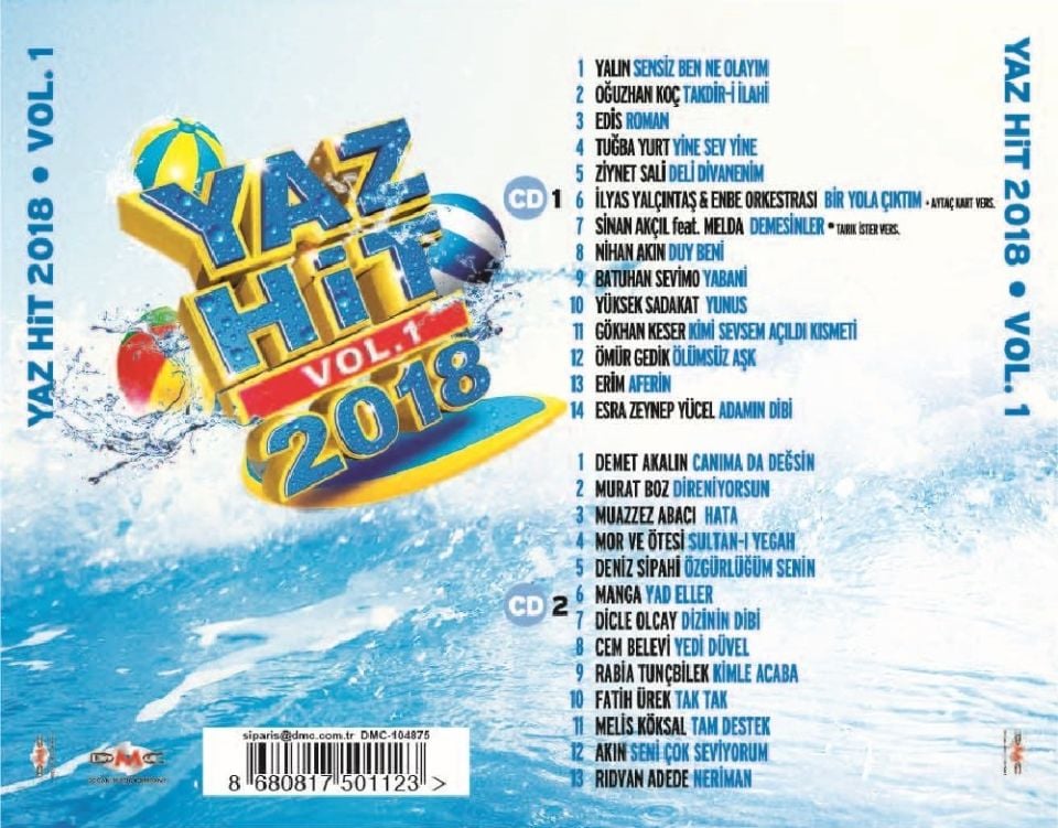 YAZ HİT 2018 VOL.1 - ÇEŞİTLİ SANATÇILAR (2 CD)
