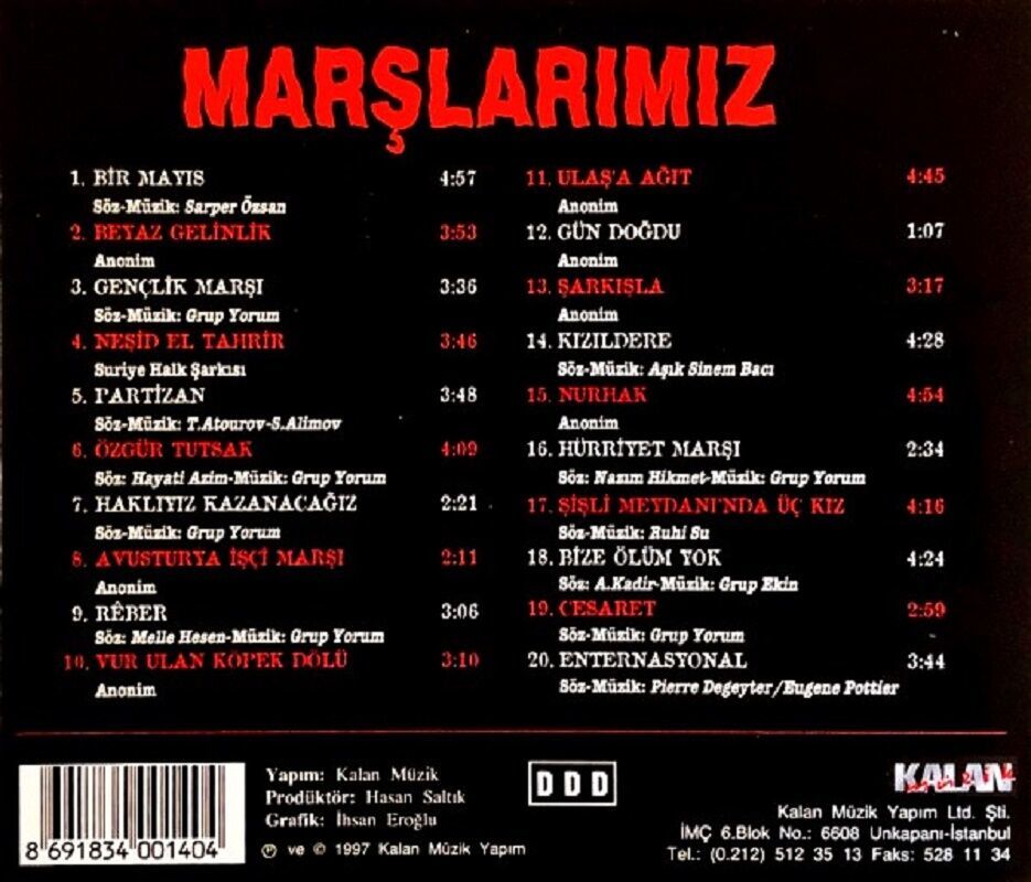 GRUP YORUM - MARŞLARIMIZ (CD) (1997)