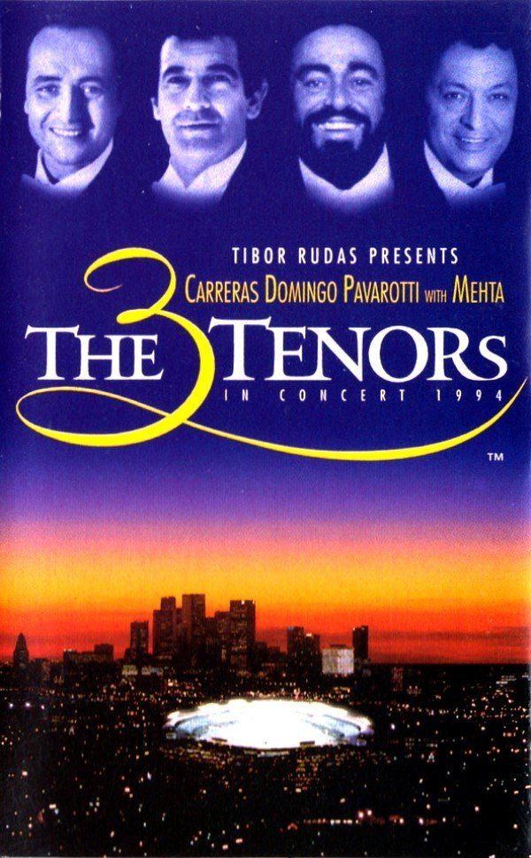 THE 3 TENORS IN CONCERT 1994 - CARRERAS, DOMINGO, PAVAROTTI VITH MEHTA (MC)