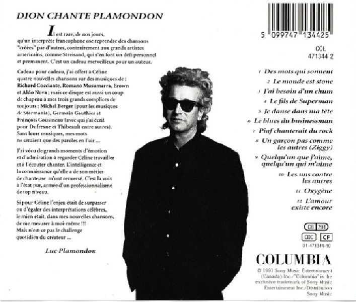 CELINE DION - DES MOTS QUI SONNENT (CD) (1992)