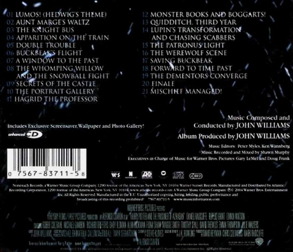 HARRY POTTER AND THE PRISONER OF AZKABAN - SOUNDTRACK  (CD)