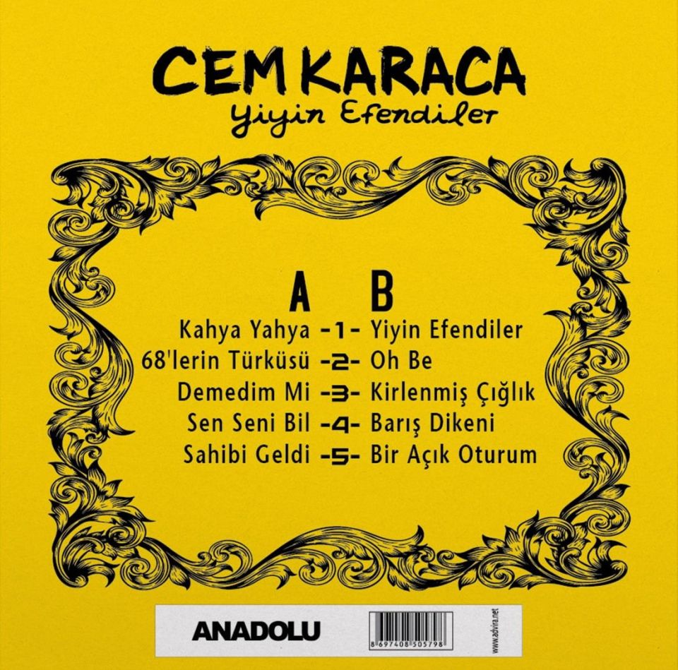 CEM KARACA - YİYİN EFENDİLER (LP)